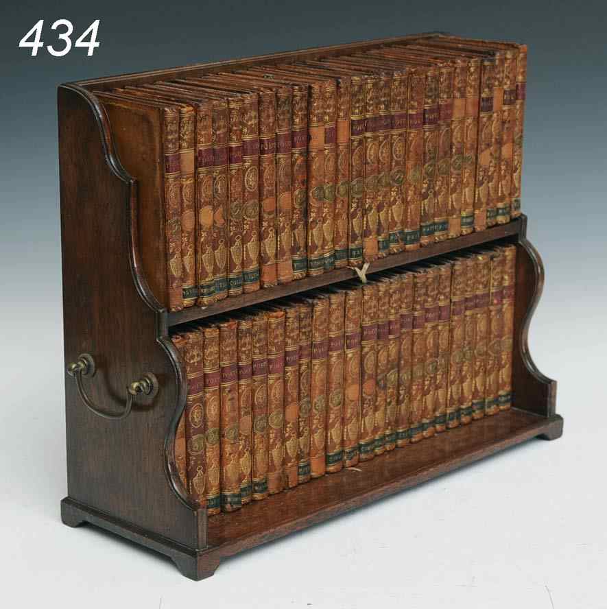 Appraisal: George III Mahogany Book Rack together with volumes Poetical Works