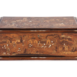 Appraisal: A North Italian Marquetry Chest th Century Height x width