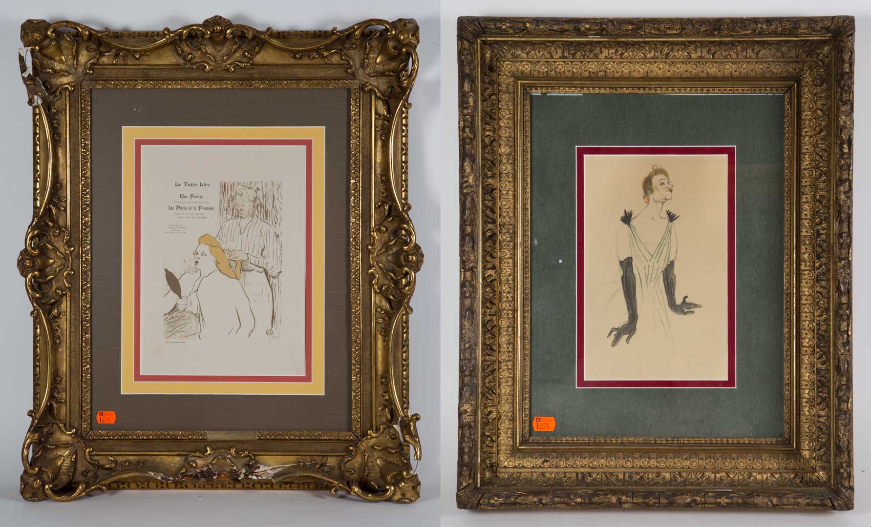 Appraisal: Two Toulouse Lautrec framed prints French - Le Coffure-Programme du