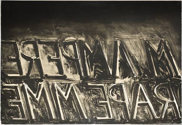 Appraisal: Bruce Nauman American born M Ampere C Lithograph printed in