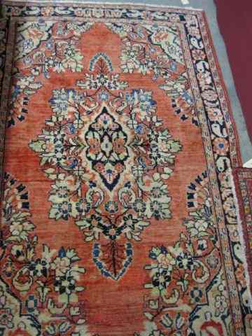 Appraisal: Sarouk-Mahal Perisna Handmade Rug floral red field ' '' x