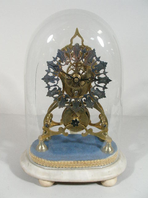 Appraisal: Antique Skeleton Clock likely English th c day and time