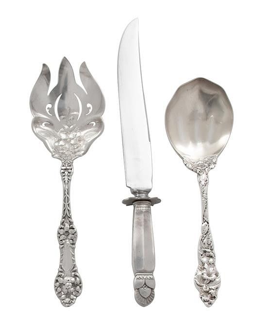 Appraisal: A Large Group of Silver Flatware Various Makers American and