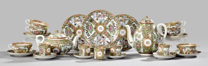 Appraisal: Thirty-One Pieces of Chinese Export Rose Medallion Porcelain second quarter