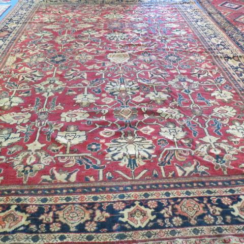 Appraisal: Mahal Persian Handmade Room Size Rugoverall florals deep salmon field