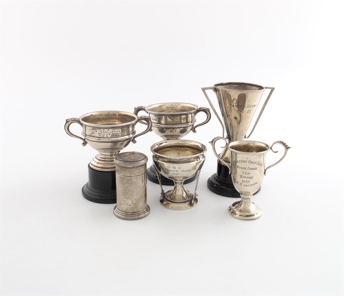 Appraisal: A mixed lot of silver trophies