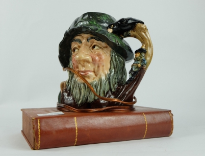 Appraisal: Royal Doulton unusual large character jug Rip Van Winkle mounted