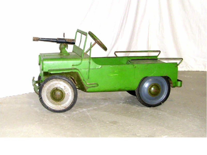 Appraisal: Army Jeep Pedal Car Green repaint over original arm green