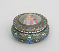 Appraisal: An Exquisite Russian Cloisonn and Enamel Tobacco Box Made for