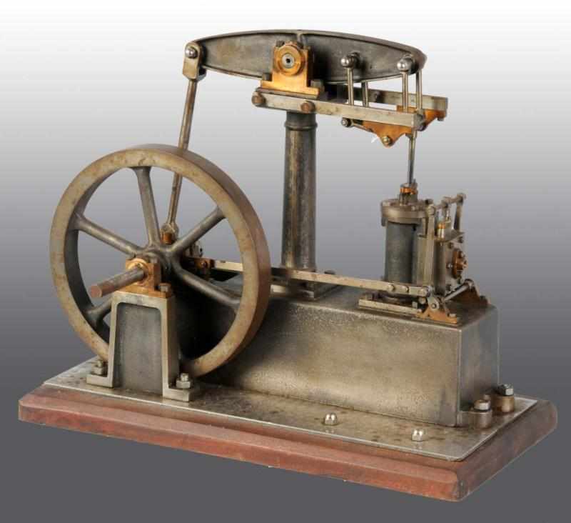 Appraisal: Robust Stuart Walking Beam Model Steam Engine Description This working