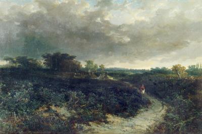 Appraisal: EDMUND JOHN NIEMANN - Woking Common Surrey oil on canvas