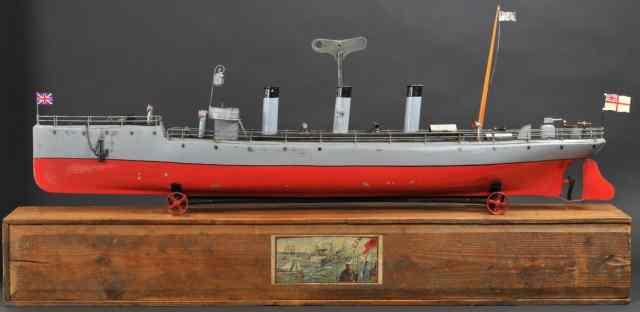 Appraisal: BING TORPEDO BOAT WITH ORGINAL BOX Germany c - clockwork