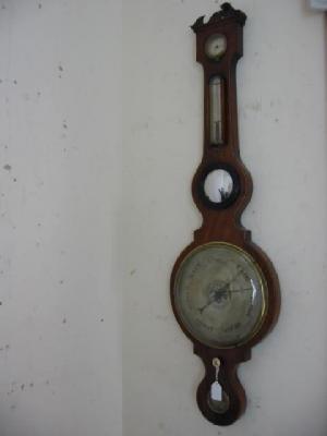 Appraisal: A FIVE GLASS WHEEL BAROMETER signed M Bernasconi Leeds with