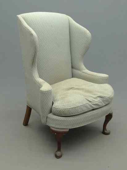 Appraisal: Contemporary wing chair '' Seat Ht '' Overall Ht