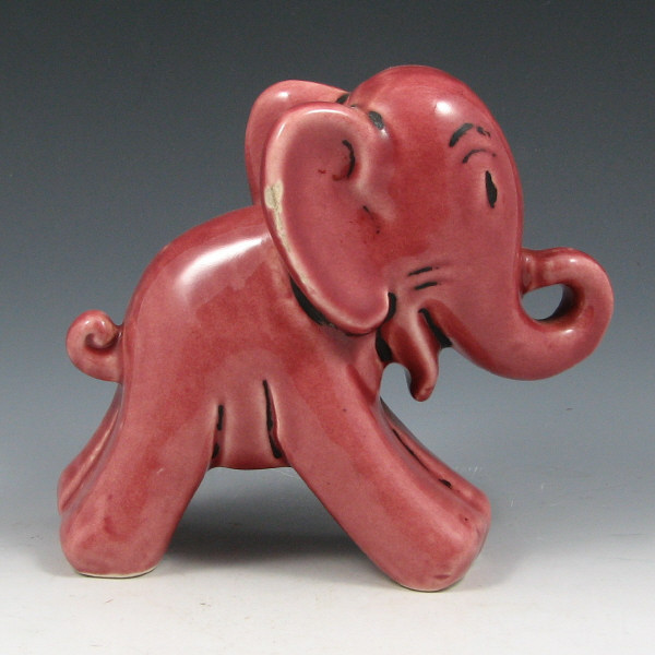 Appraisal: Hull Early Novelty Red Elephant Figure Hull Early Novelty red