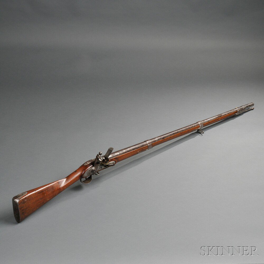 Appraisal: Model Flintlock Musket c walnut stock steel fittings tail of