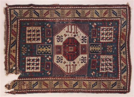 Appraisal: A Kazak rug late th early th century the blue