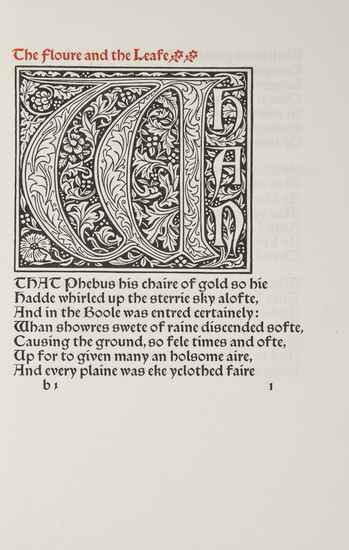 Appraisal: Kelmscott Press - Clanvowe Sir Thomas The Floure and the