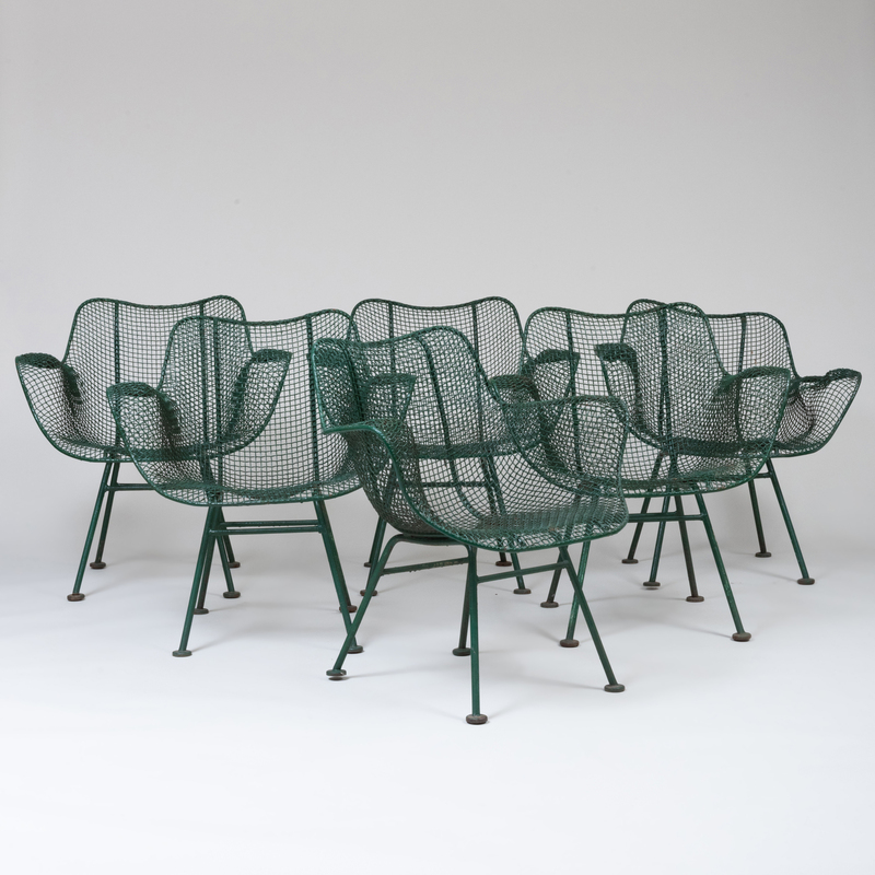 Appraisal: Suite of Russell Woodard Coated Wire 'Sculptura' Outdoor Seat Furniture