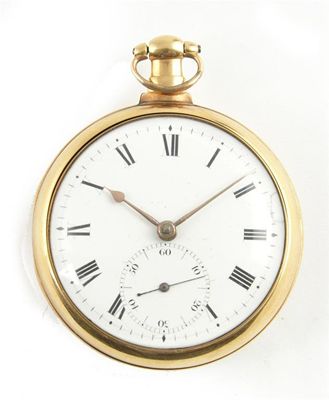 Appraisal: An ct gold pair cased Duplex watch with a white