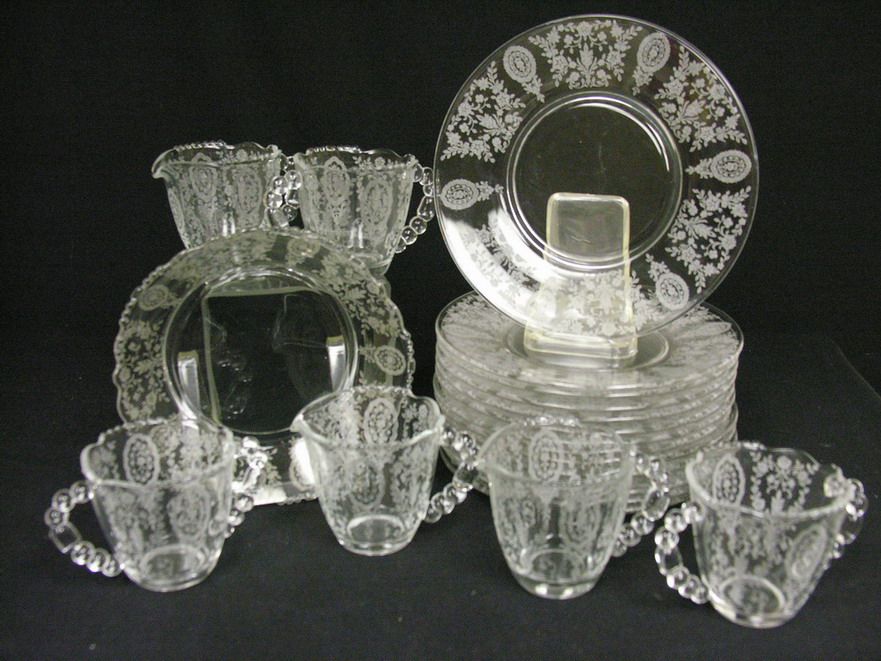 Appraisal: PIECES TIFFIN JUNE NIGHT Includes - Plates - Bowl with