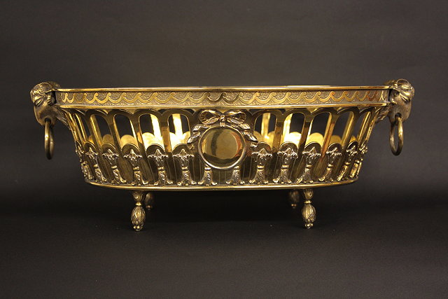 Appraisal: AN EDWARDIAN SILVER GILT FRUIT BASKET oval shaped with pierced