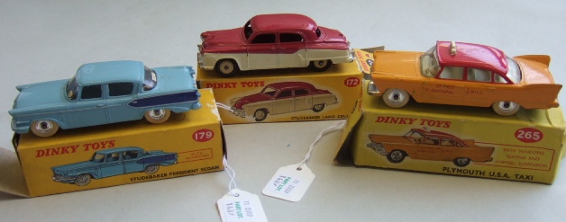 Appraisal: Three Dinky cars' studebaker land cruiser studebaker president sedan and