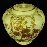 Appraisal: A Royal Worcester vase and cover of lobed form decorated