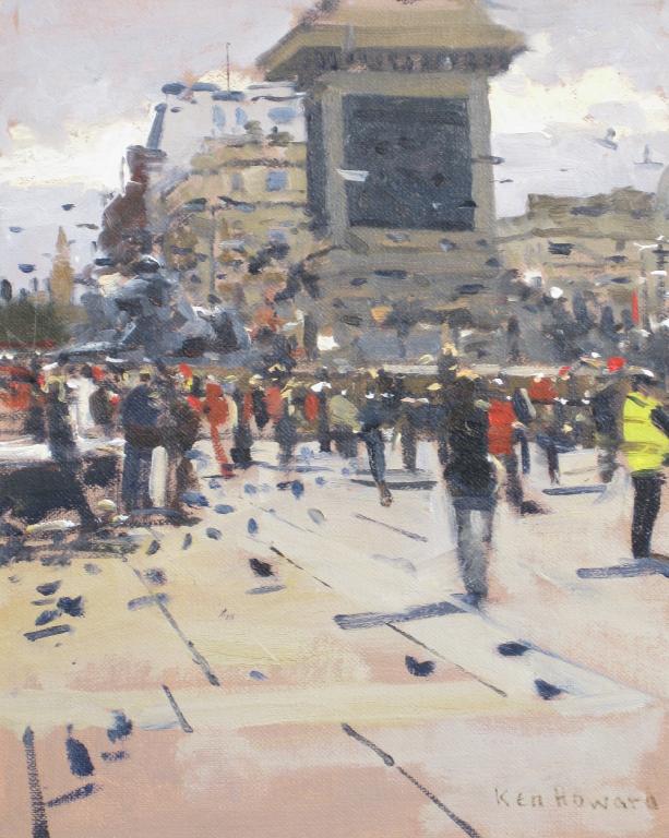 Appraisal: KEN HOWARD R A b Trafalgar Square signed 'Ken Howard'