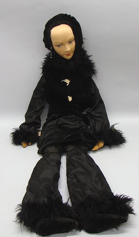 Appraisal: Mask face Boudoir doll s Deco doll with a felt