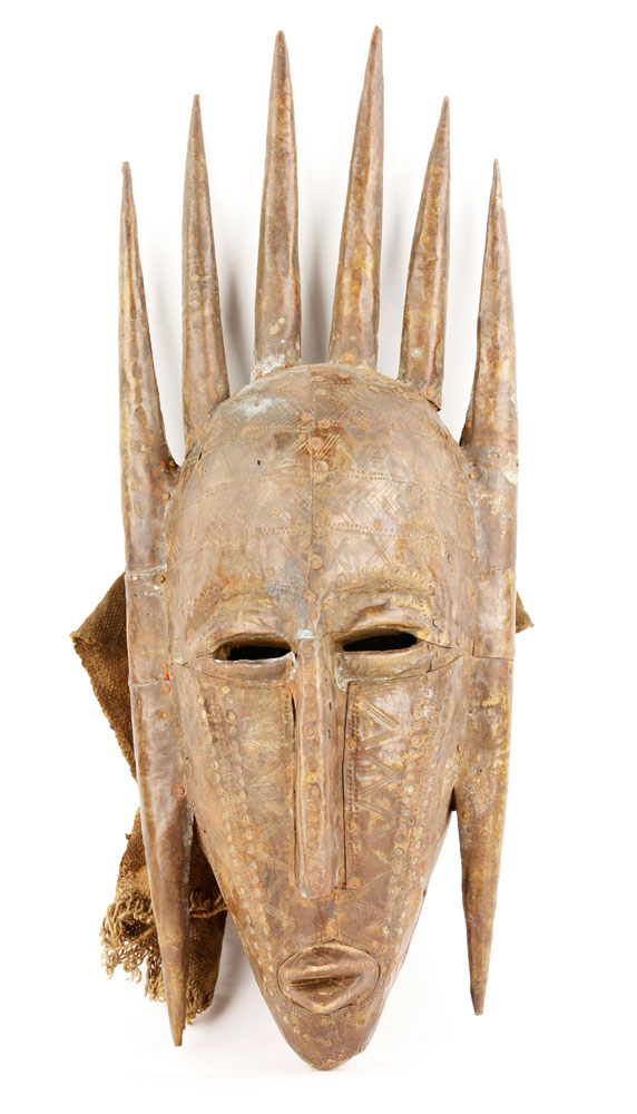 Appraisal: - Ceremonial African Mask Ceremonial African mask craved wood and