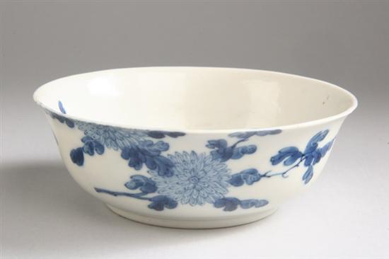 Appraisal: CHINESE BLUE AND WHITE PORCELAIN BOWL Yongzheng mark and period