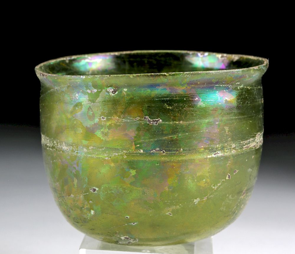 Appraisal: Elegant Roman Glass Cup Roman Imperial period ca st century