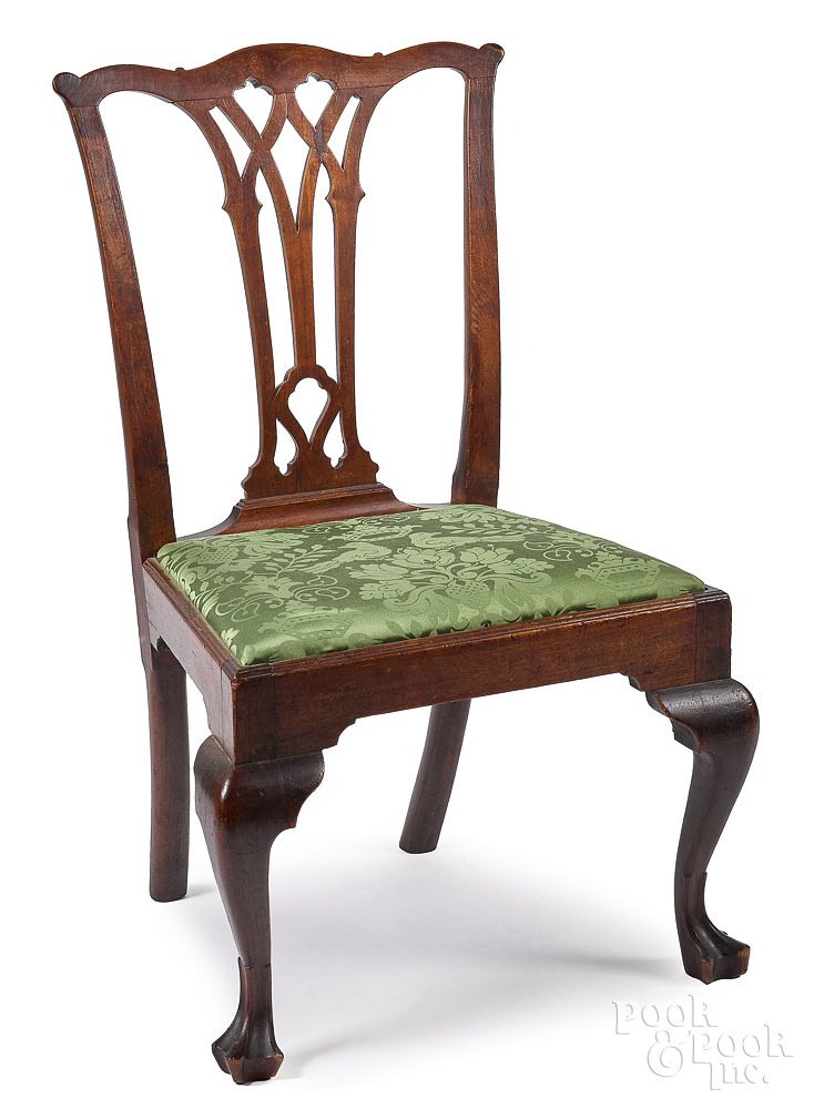 Appraisal: Pennsylvania Queen Anne walnut dining chair Pennsylvania Queen Anne walnut