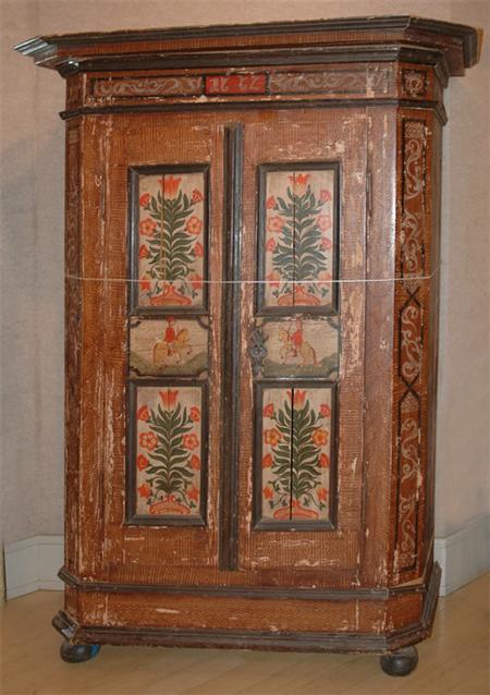 Appraisal: Swedish Floral Decorated Painted Armoire Estimate -