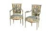 Appraisal: ARM CHAIRS - Pair of early th c Louis XVI