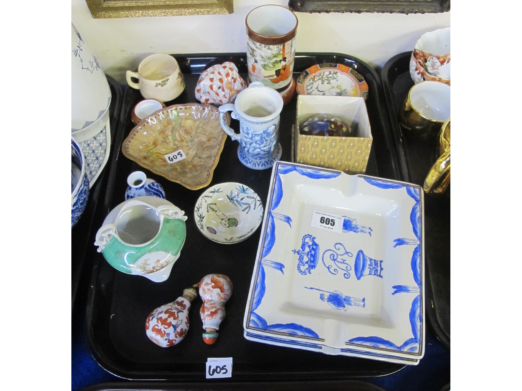 Appraisal: Assorted Chinese items including snuff bottles vases dishes etc