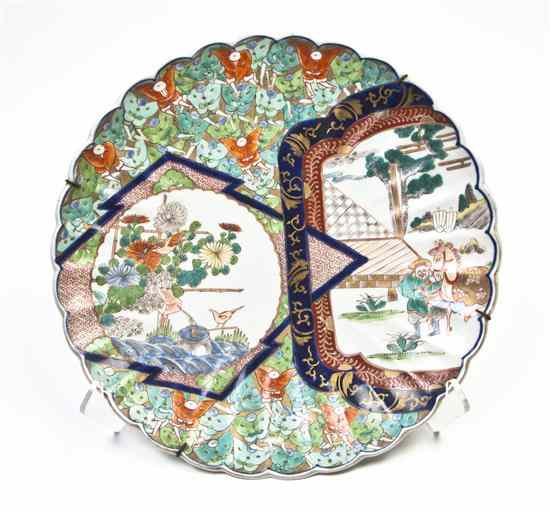 Appraisal: An Imari Style Charger of scalloped circular form having overlapping