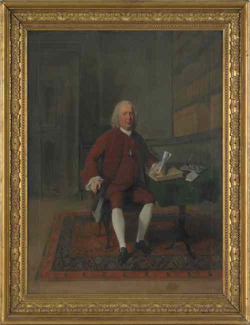 Appraisal: Attributed to Edward Penny British - oil on canvas portrait