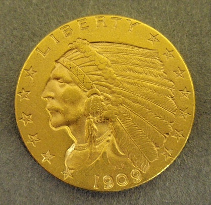 Appraisal: - Indian Head two and a half dollar gold coin