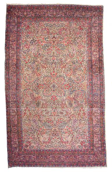 Appraisal: A Kerman carpet South Central Persia circa size approximately ft