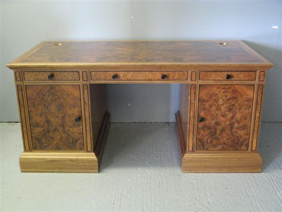 Appraisal: David Linley contemporary furniture in walnut burr walnut amboyna and