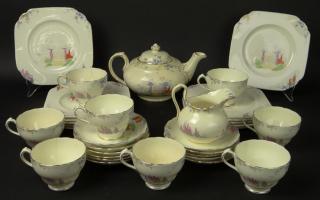 Appraisal: Hand Painted Chelsea England Ceramic Partial Dessert Service Service Includes