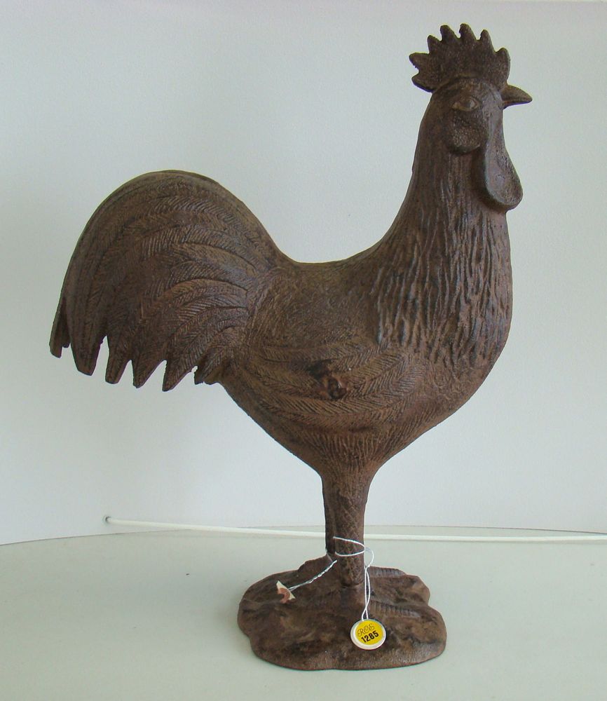 Appraisal: CAST IRON FIGURE OF A ROOSTER Height