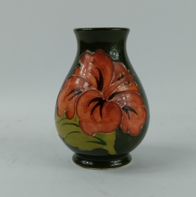 Appraisal: Moorcroft vase decorated in the Hibiscus design height cm