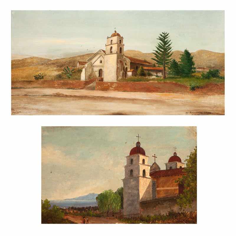 Appraisal: John Sykes - Santa Barbara CA Two California Mission Views