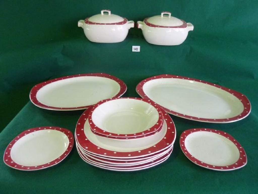 Appraisal: A quantity of Midwinter Stylecraft Red Polka Dot china comprising