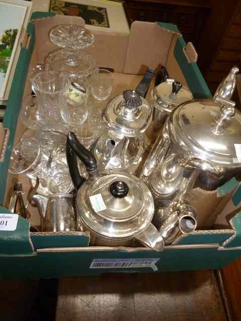 Appraisal: A QUANTITY OF MISCELLANEOUS GLASSWARE AND SILVER PLATE to include