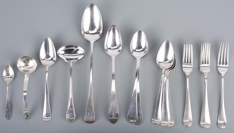 Appraisal: Assd Silver inc Federal Serving Spoons pcs pcs assorted silver