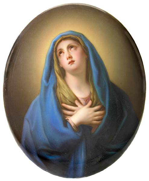 Appraisal: A Berlin K P M porcelain plaque of the Madonna